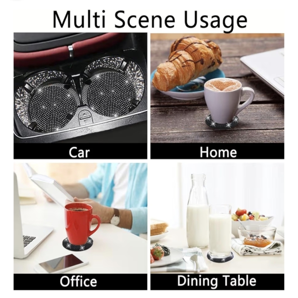 Silicone Car Cup Holder Coasters NEW - Picture 5 of 8